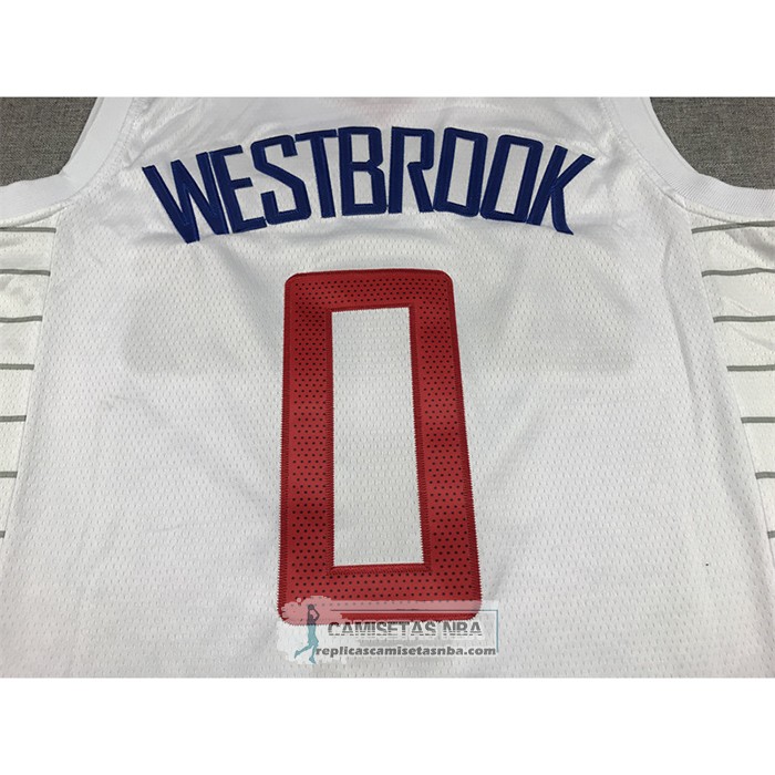 Camiseta Los Angeles Clippers Russell Westbrook NO 0 Association 2022-23 Blanco